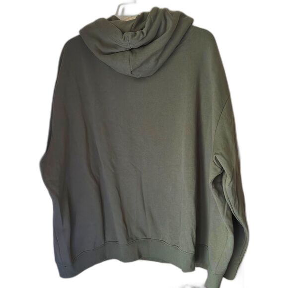 H&M Olive Green Ladies Size XXL Black Double Corded Hoodie Sweatshirt - Picture 2 of 6